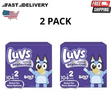 2 PACK Luvs Platinum Protection Baby Diapers Size 2, 104 Count,