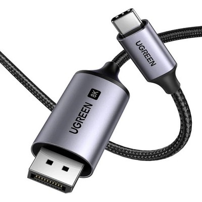 Kabel USB-C / Displayport HDR 2m UGREEN CM556 Videokabel Video Adapter Grau