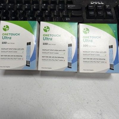 One Touch Ultra Diabetic Test Strips 300 Count Sealed Exp 08/31/26