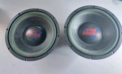 Pair Optimus 10'' PRO CSW 1000 4 OHM 400 Watts Car Subwoofer (Used).