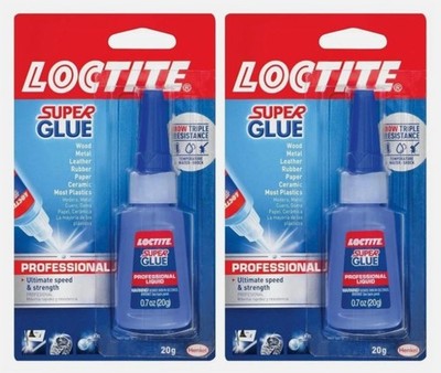2 Pack Loctite 1365882 Liquid Professional Super Glue 20g 40g Total Large Bottle