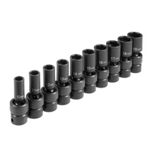 Grey Pneumatic 3/8'' Drive Semi-Deep Length Universal Set