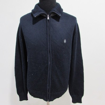 Herren Conte of Florence Strickjacke Wollmischung Blau Brustumfang 42/44 Größe L Art.-Nr. Y13105