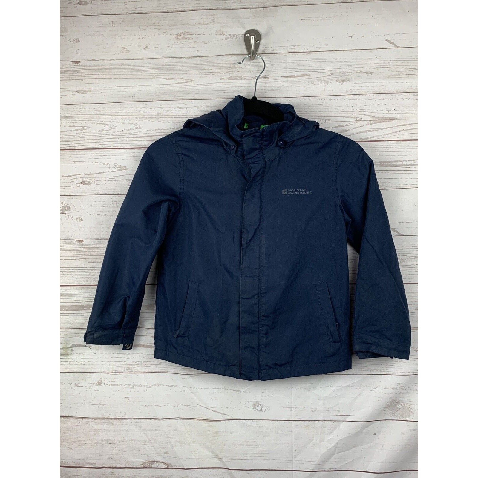 MOUNTAIN WAREHOUSE Jacket Boy's Size 5-6 Hooded Windbreaker Type dark navy