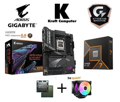 PC AufrüstKit Ryzen 7 7700X (8x5,4GHz) + Gigabyte X870 AORUS ELITE + CPU Kühler