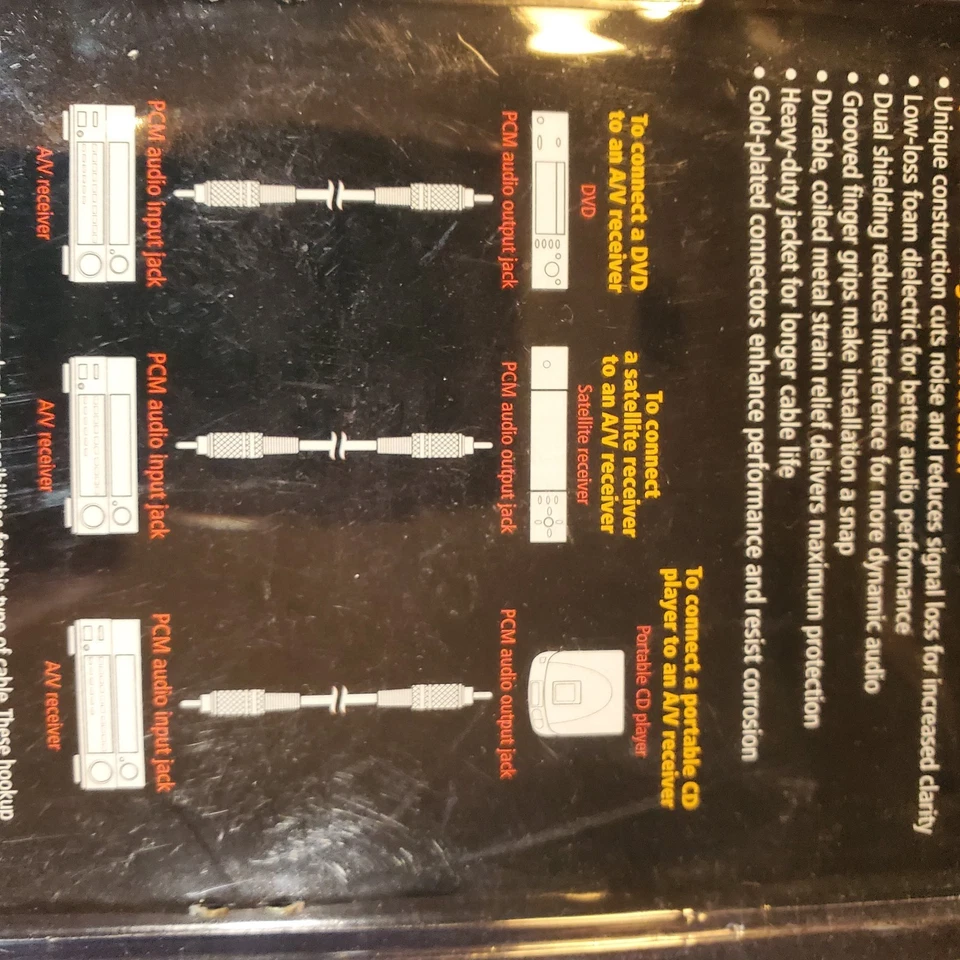 Radio PCM Digital Audio Cable - Gold Series 6' NEW #15-2402 - Image 2 of 3