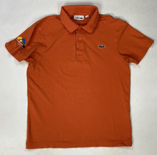 Lacoste Sport Miami Open Tennis Polo Shirt Men Size 3 Small Orange Short Sleeve