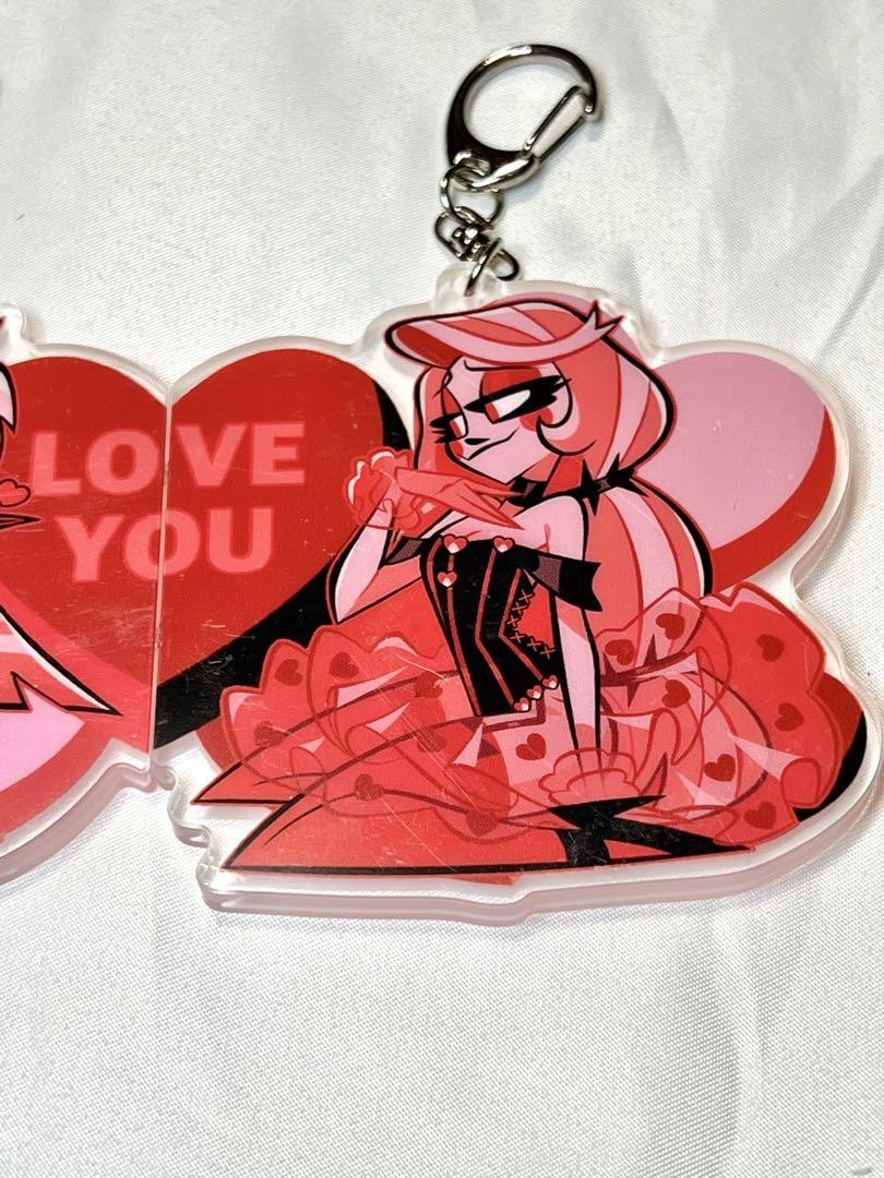Hazbin Hotel Charlie Vaggie Valentine 2025 Acrylic Keychain