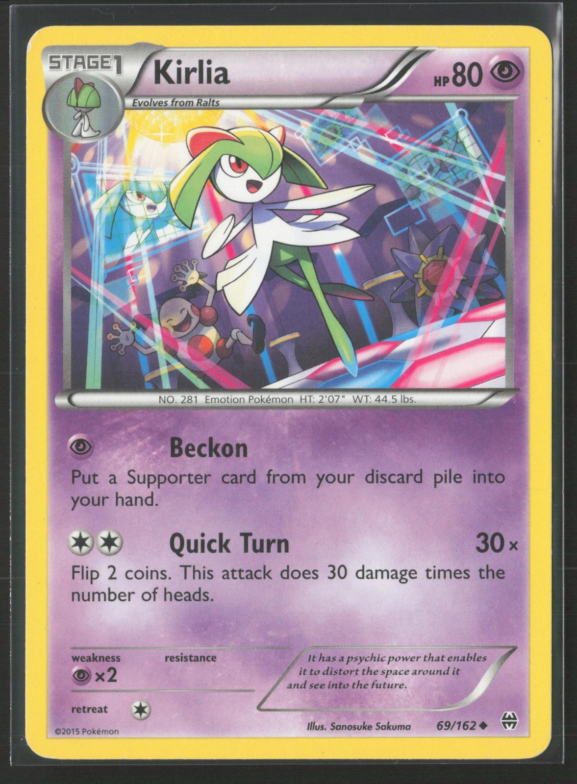 Kirlia 69/162 Uncommon BREAKthrough Pokemon Moderately Played