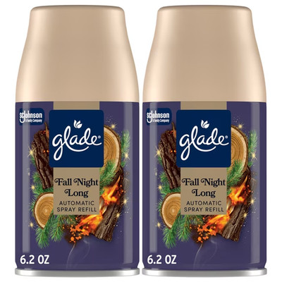 Glade  Automatic Spray Refills, Air Freshener, Fall Night Long, 2 x 6.2 oz