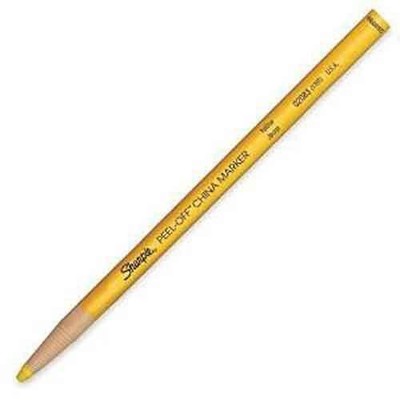 Sharpie Peel-Off China Marker Pencil Yellow Box/12 Construction Arts Crafts