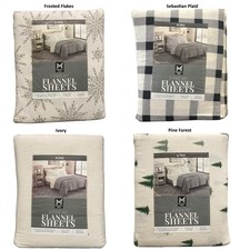 Member's Mark Cotton 6 Piece Flannel Sheet Set with Pillowcases, King