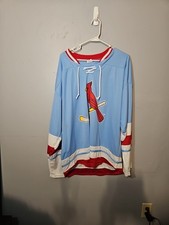 MLB SGA Men's XL St. Louis Cardinals Light Blue Hockey Style Jersey