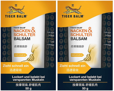 TIGER BALM Nacken & Schulter Balsam lockert und belebt verspannte Muskeln 2x 50g