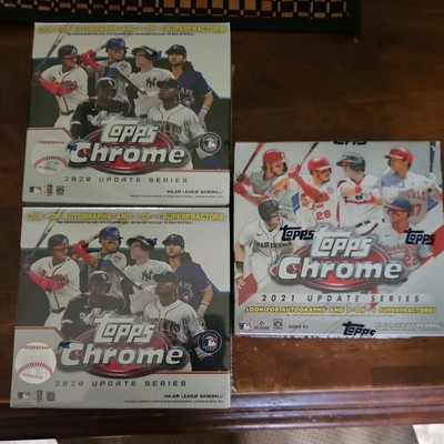 Topps Chrome update 2020 x2  + 2021 Update Series Mega Box - Factory Sealed lot