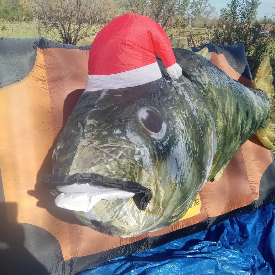 Christmas Big Mouth Billy Bass Airblown Inflatable Animated Moves Sings 6.5Ft - Image 4 of 4