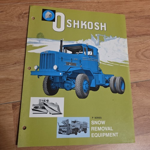 Vintage Oshkosh Snow Removal Trucks Sales Brochure plow 1970