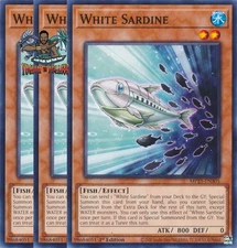 Yugioh! 3x White Sardine MP25-EN305 Common 1st Ed NM