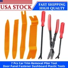 7PCS Car Trim Clip Upholstery Removal Tool Door Panel Fastener Pin Pliers Puller