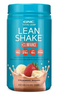 GNC Total Lean Lean Shake + Slimvance Stim - Strawberry Banana (20 Servings)