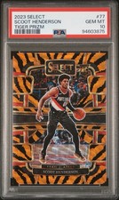 2023-24 Panini Select Scoot Henderson #77 RC 🐯 Tiger Stripe 🐯PSA 10
