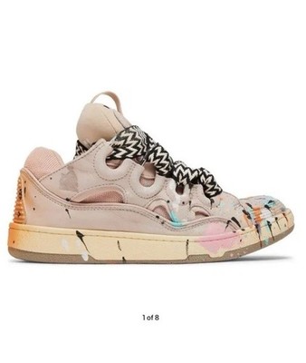 Gallery Dept. x Lanvin Curb Light Sneakers 'Paint Drip - Pale Pink