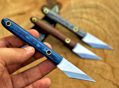 6'' Kiridashi Hollow Grind Japanese Pencil carving knife 12C27N and Sheath USA