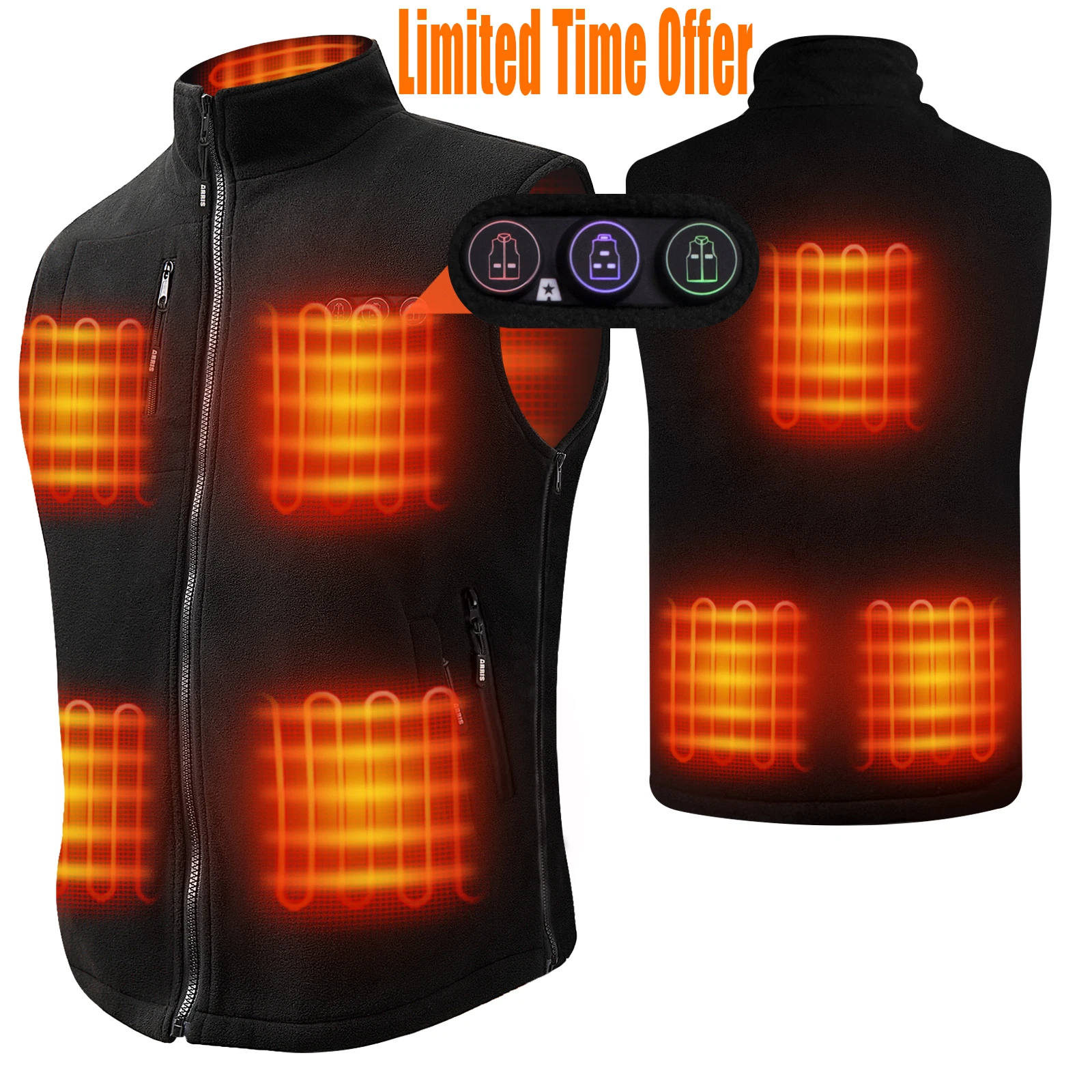 ARRIS Heated Vest for Men Rechargeable Fleece with Upgraded 7.4V Battery
Opens in a new window or ta