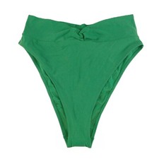 Aerie Twist High Cut Cheeky Bikini Bottom Women's Size Large Great Lawn Green