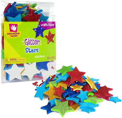 Foam Glitter Star Stickers Self Adhesive by Creative Hands/Fibre Craft