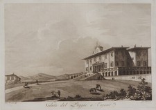 Antonio Terreni, Poggio a Caiano, Acquatinta, 1801,