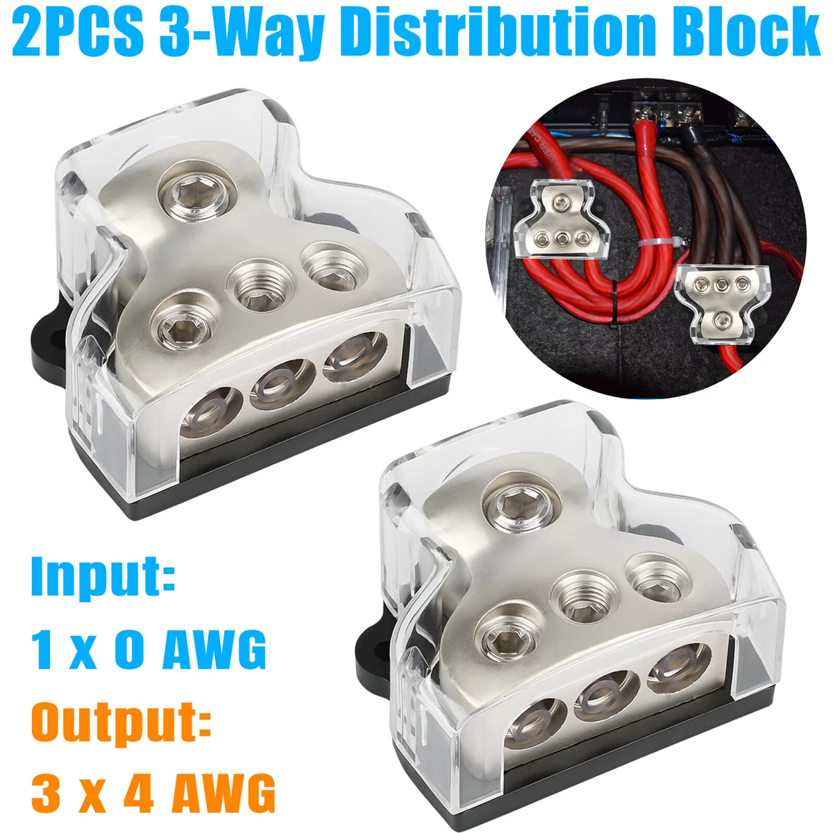 Car audio 2024 power wire splitter