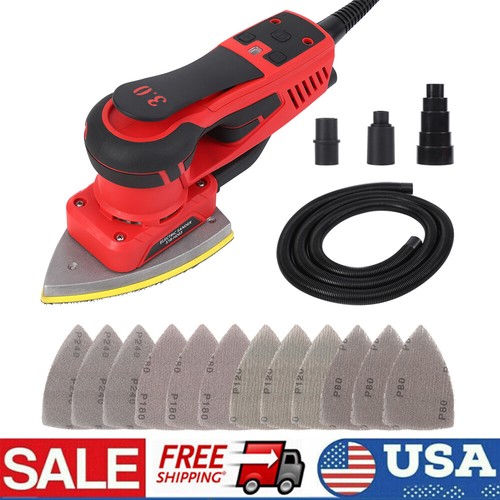 Electric Random Detail Sander Brushless Motor 350W,10000 RPM Variable Woodworkin