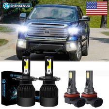 Para For Toyota Tundra 2014-2018 2019 Kit De Luces Antiniebla Haz De Faros Led Para For Toyota Tundra 2014-2018 2019 Kit De Luces Antiniebla Haz De Faros Led