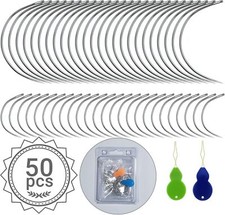 50 PCS Curved Needles, Curved Sewing Needles for Leather Projects