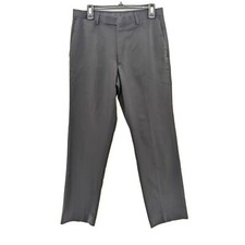 Liz Claiborne Black Straight Leg Mid Rise Office Work Pants Size 32/30-14