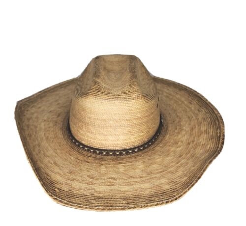 Sombrero de Vaquero Cavender's Ranch Talla 7 Colección Hoja de Palma 15X Excelente Estado - Imagen 2 de 9
