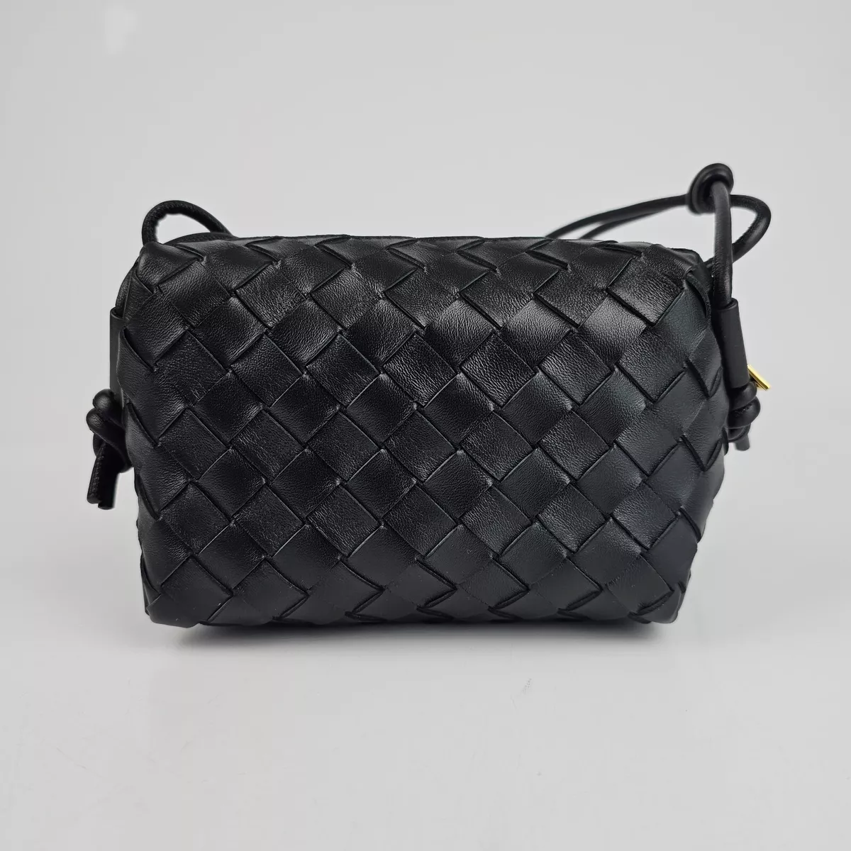 Bottega Veneta Mini Loop Black Leather Shoulder Bag New