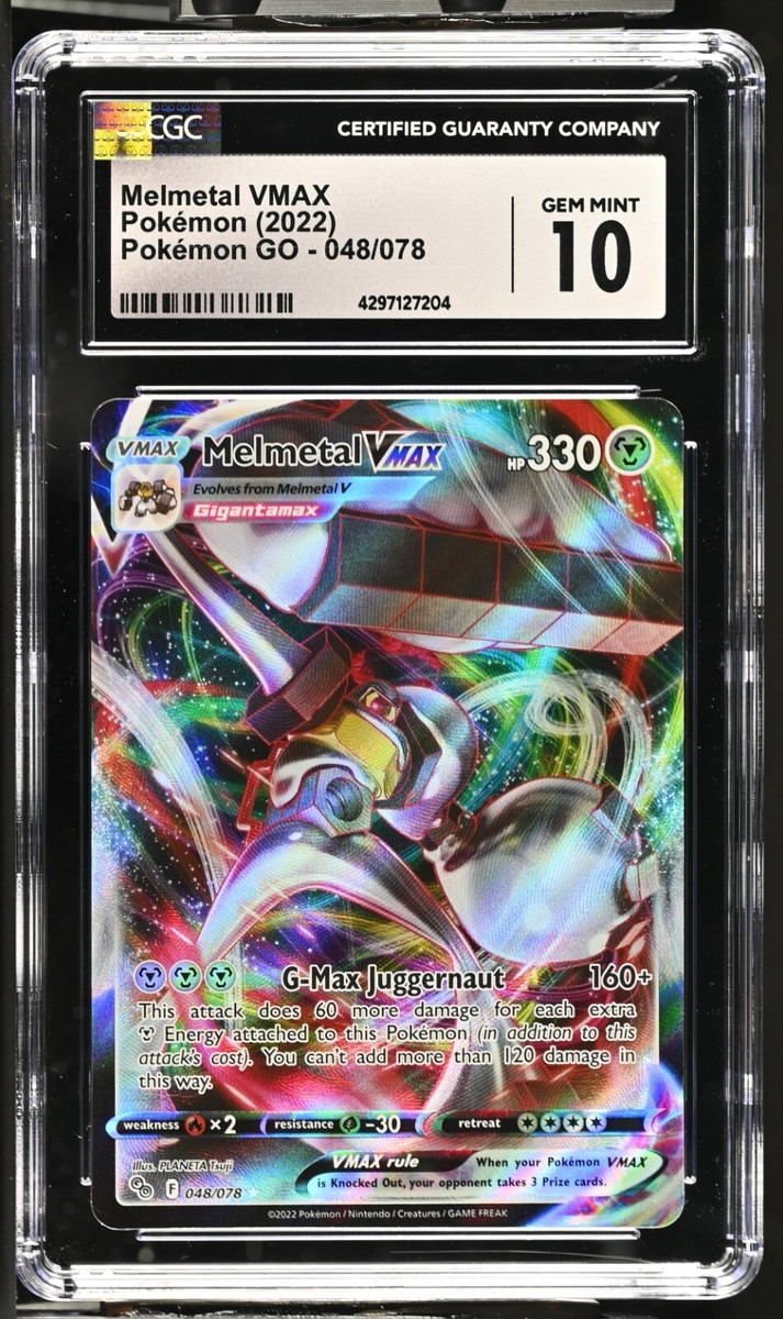 CGC Graded 10 Gem Mint Melmetal VMAX 048/078 Pokemon Go Pokemon