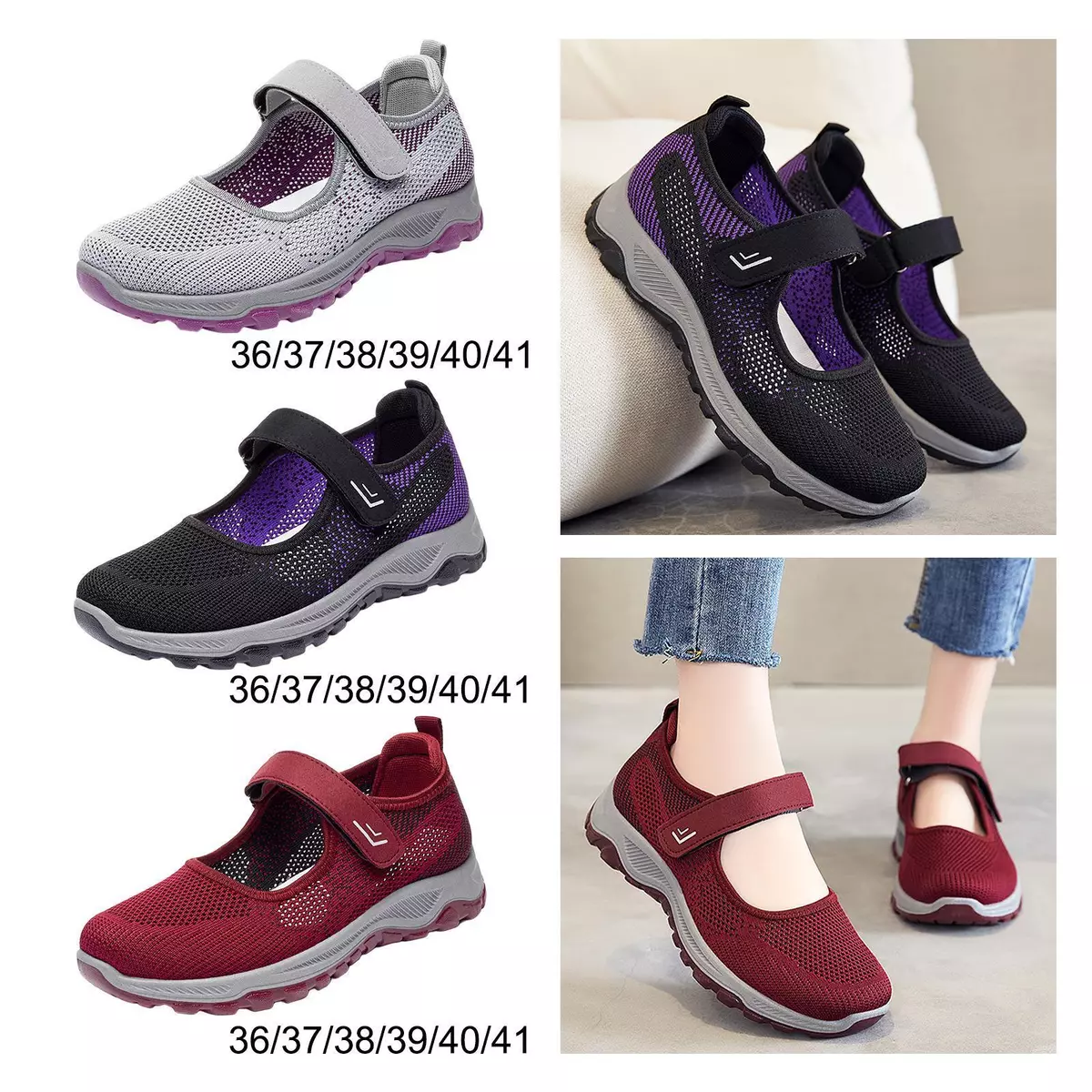 Youyun Diabetic Shoes for Elderly Velcro Wide for India | Ubuy