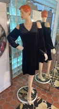 Cut out Cold-Shoulder Dress Black Burnout Velvet NINE WEST Size 6