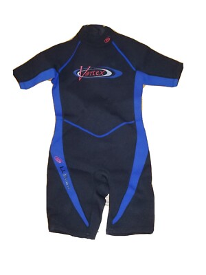 LL Bean Vortex Black Pacific Short Sleeve Scuba Diving Wetsuit Size 8