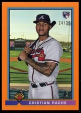 Christian Pache 2021 Bowman Chrome #d /25 RC Orange 1991 Bowman Atlanta Braves