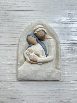 2002 Willow Tree  Holy Family Plaque   A Child Is Born   Demdaco  Susan Lordi