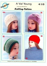  POLO NECK INSERT plus 4 knitted HEADBANDS Knitting  Pattern No. 418