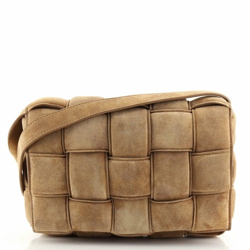 Bottega Veneta Cassette Crossbody Bag Padded Maxi Intrecciato Suede | eBay