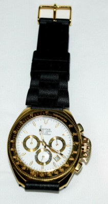 Freelook Women HA6303RG-9 Aquamarina III White/Black Silicone Band Gold Watch