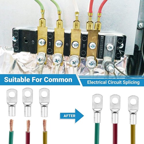 Battery Cable Lug Crimping Tool Kit(10-1AWG)with 60Pcs Copper Ring Terminals Set - Picture 8 of 8