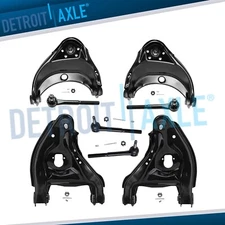 2WD Front Upper Lower Control Arm Tierod Kit for Chevy Express GMC Savana