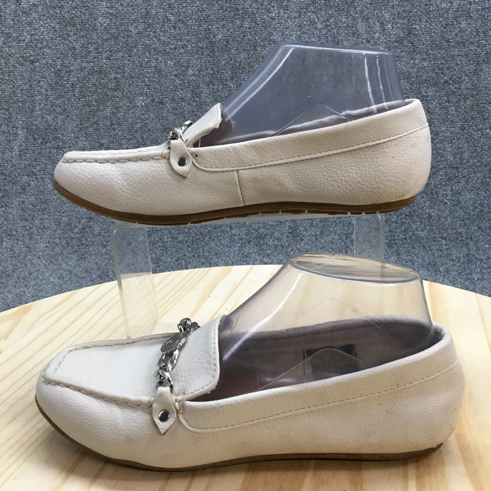 Nautica Shoes Womens 7 Raintree Loafer Flat Cream Faux Leather Casual Square Toe - Image 2 of 4